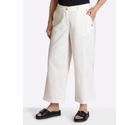 Sheego Leinenhose mit Pailletten an den Taschen 42 ecru