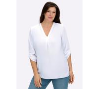 Sheego Longbluse mit verlängertem Rückenteil 36 weiß