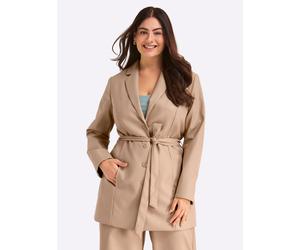 Sheego Longjacke aus Lederimitat 42 beige