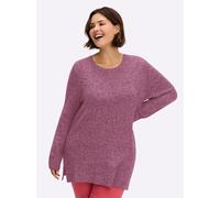 Sheego Longpullover aus Melange-Garn 54 malve-meliert