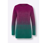 Sheego Longpullover mit Farbverlauf 40 magenta-smaragd-gemustert