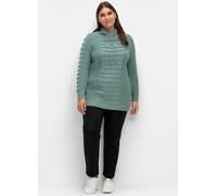 Sheego Longpullover mit Struktur-Partien 36 jade
