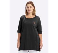 Sheego Longshirt in kaschierender A-Linie 44/46 schwarz