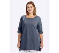 Sheego Longshirt in kaschierender A-Linie 48/50 rauchblau