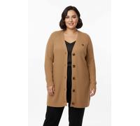 Sheego Longstrickjacke in Ripp-Optik 40 camel