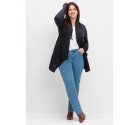 Sheego Longstrickjacke mit Metallschließe 52/54 tiefblau