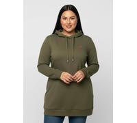 Sheego Longsweatshirt mit Kapuze 38 oliv