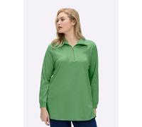 Sheego Longsweatshirt mit Umlegekragen 44 apfel