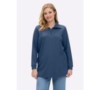 Sheego Longsweatshirt mit Umlegekragen 54 jeansblau