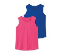 Sheego Longtop mit abgerundetem Saum 48 royalblau + pink