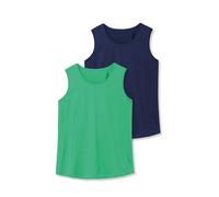 Sheego Longtop mit abgerundetem Saum 50 grasgrün + marine