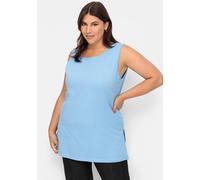 Sheego Longtop mit Seitenschlitzen 48 himmelblau