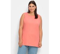 Sheego Longtop mit Seitenschlitzen 50 koralle