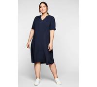 Sheego Luftiges A-Linien-Kleid aus leichter Viskose 56 marine