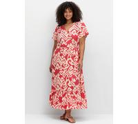 Sheego Maxikleid in Wickeloptik, mit Grafikprint 50 hummer-gemustert