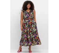Sheego Maxikleid mit farbenfrohem Print 50 blau-gemustert