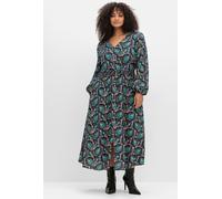 Sheego Maxikleid mit Paisleymuster 52 schwarz-gemustert