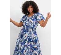 Maxikleid im Paisleymuster, mit Smokbund, offwhite gemustert, Gr.42