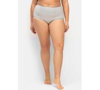 Sheego Miederslip mit Spitzeneinsatz vorne 50 silberfarben