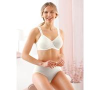 Minimizer-BH TRIUMPH "Essential Minimizer W" 75, Cup D, gelb Damen BHs Dekolleté-Former BH Bügel-BH Minimizer-BH Basic-Wäsche Wäsche T-Shirt-BH Bügel-BHs mit modernem Jacquardmuster, Basic Dessous Bestseller 75, Cup D vanille