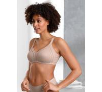 Minimizer-BH NATURANA "Minimizer", Damen, Gr. 90, Cup D, beige (light beige), Obermaterial: 86% Polyamid, 14% Elasthan, unifarben, Basic, BHs Minimizer-BH, Shaping-Effekt, breite Träger, basic, ohne B