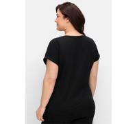 Sheego Oversize-Shirt mit markanten Streifen 44/46 schwarz
