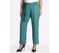 Sheego Palazzohose mit Bindegürtel 22 türkis