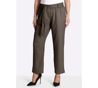 Sheego Palazzohose mit Bindegürtel 36 khaki