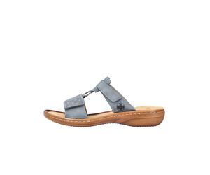 Sheego Pantolette mit doppeltem Klettverschluss 41 hellblau