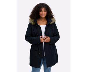 Sheego Parka mit Bumenstickerei am Rücken 58 tiefblau