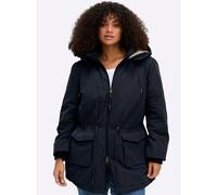 Sheego Parka mit Teddyfleece-Kapuze 46 tiefblau