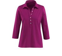 Sheego Poloshirt mit langer Knopfleiste 44 fuchsia