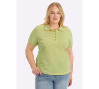 Sheego Poloshirt mit Seitenschlitzen 40 pistazie