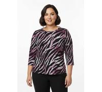 Sheego Print-Shirt im Animal-Dessin 40 schwarz-burgund-bedruckt