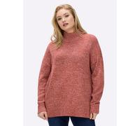 Sheego Pullover in melierter Strickqualität 48/50 rostrot-meliert