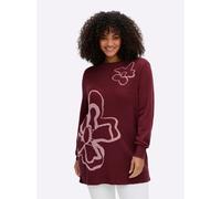 Sheego Pullover mit Intarsienmuster 56/58 bordeaux-gemustert