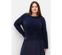 Sheego Pullover mit tiefem V-Ausschnitt hinten 40/42 marine