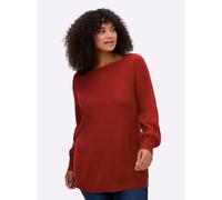 Sheego Pullover mit U-Boot-Ausschnitt 48/50 kirsche