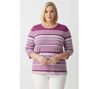 Sheego Ringelshirt mit 3/4-Ärmeln 36 fuchsia-ecru-geringelt