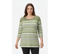 Sheego Ringelshirt mit 3/4-Ärmeln 54 schilf-ecru-geringelt