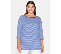 Sheego Ringelshirt mit 3/4-Arm 48/50 royalblau