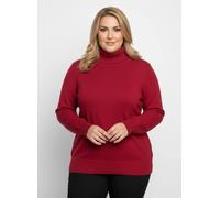 Sheego Rollkragenpullover aus Feinstrick 48 rot