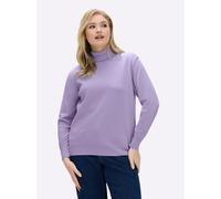 Sheego Rollkragenpullover aus reiner Baumwolle 36 flieder