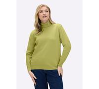 Sheego Rollkragenpullover aus reiner Baumwolle 40 grün