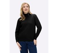 Sheego Rollkragenpullover aus reiner Baumwolle 40 schwarz
