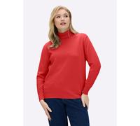 Sheego Rollkragenpullover aus reiner Baumwolle 44 rot