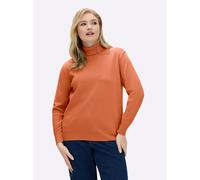 Sheego Rollkragenpullover aus reiner Baumwolle 44 terrakotta