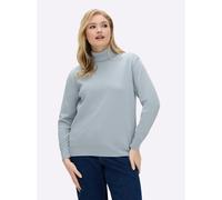 Sheego Rollkragenpullover aus reiner Baumwolle 50 bleu