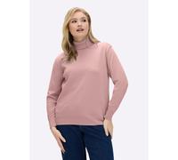 Sheego Rollkragenpullover aus reiner Baumwolle 50 rosenholz