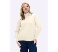 Sheego Rollkragenpullover aus reiner Baumwolle 54 ecru